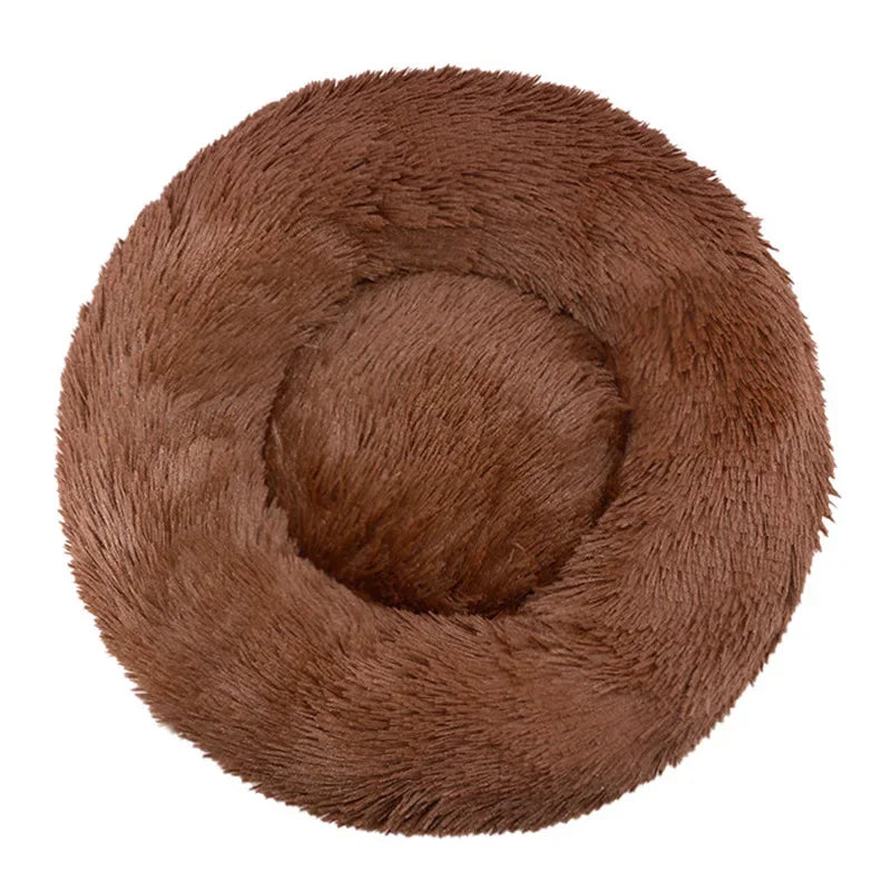 Large Round Plush Pet Bed – 80 & 90 cm