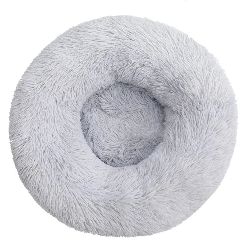 Large Round Plush Pet Bed – 80 & 90 cm