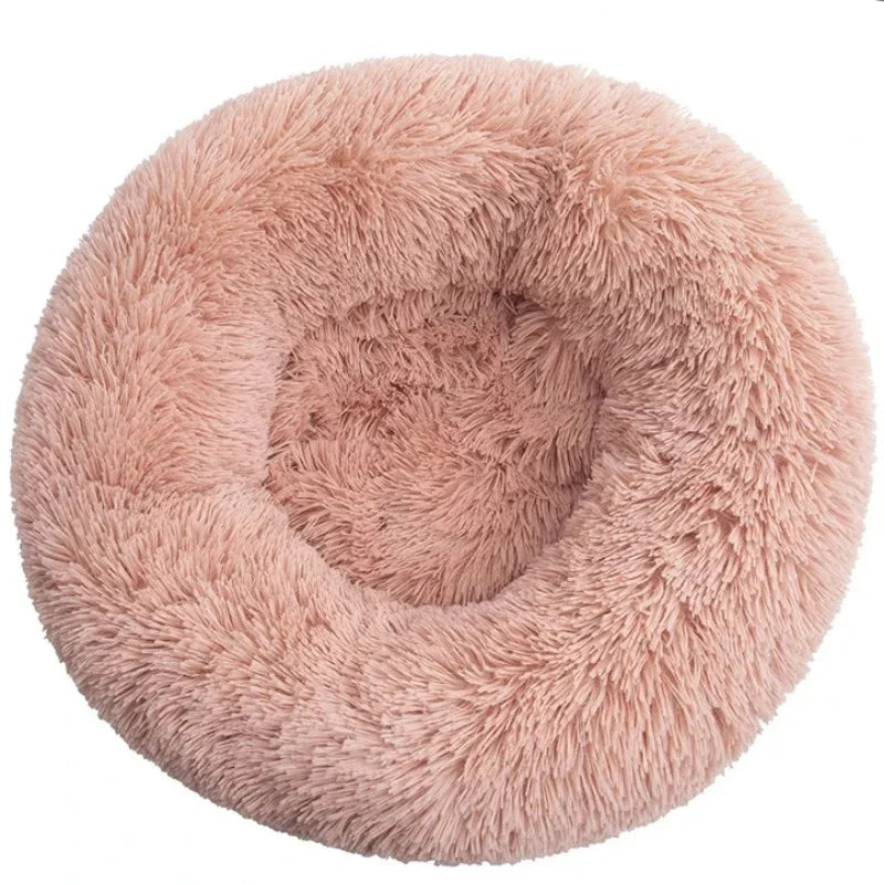 Large Round Plush Pet Bed – 80 & 90 cm