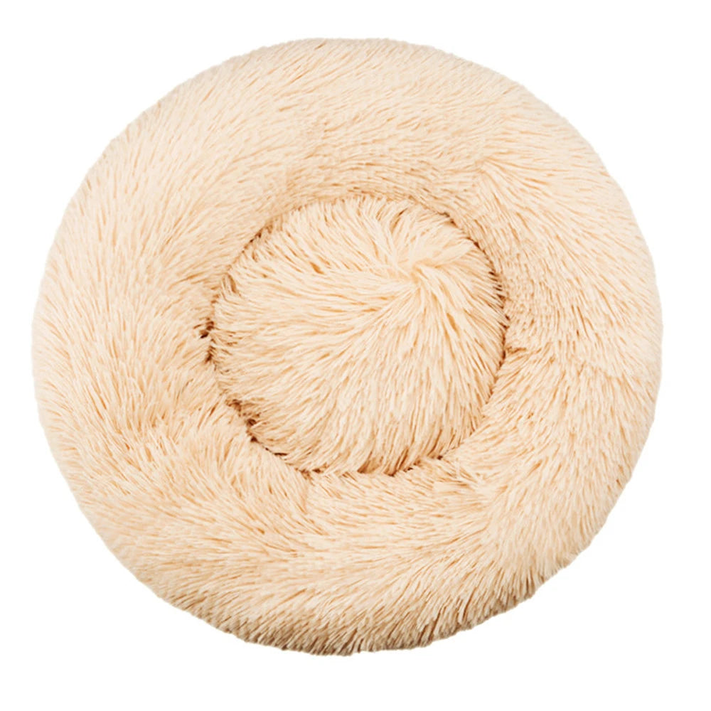 Large Round Plush Pet Bed – 80 & 90 cm