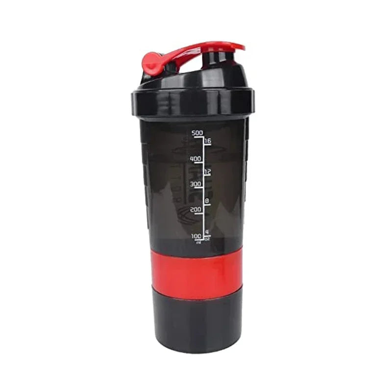 500ml Protein Shaker Bottle with Storage Compartment