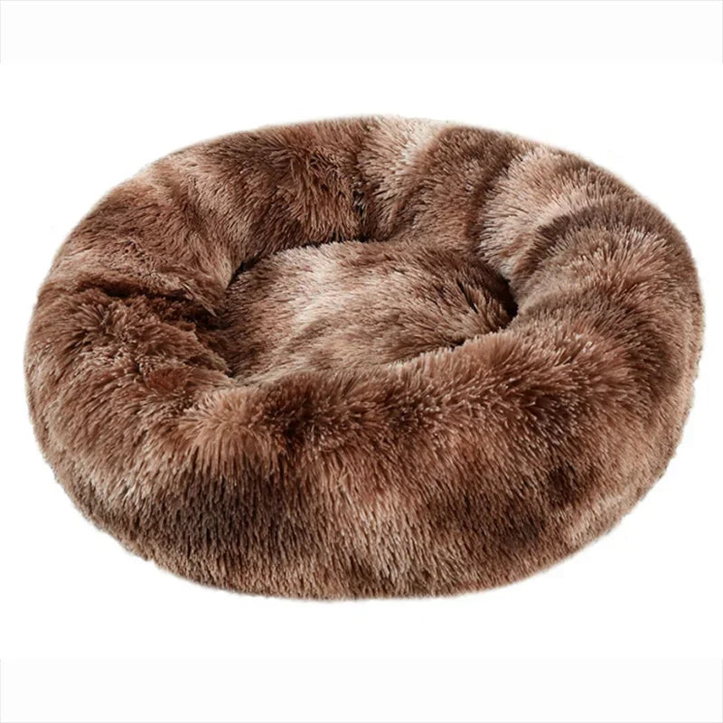 Large Round Plush Pet Bed – 80 & 90 cm