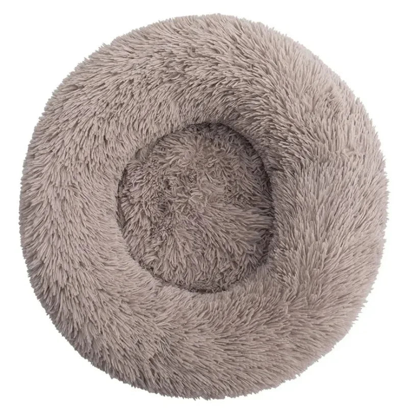 Large Round Plush Pet Bed – 80 & 90 cm
